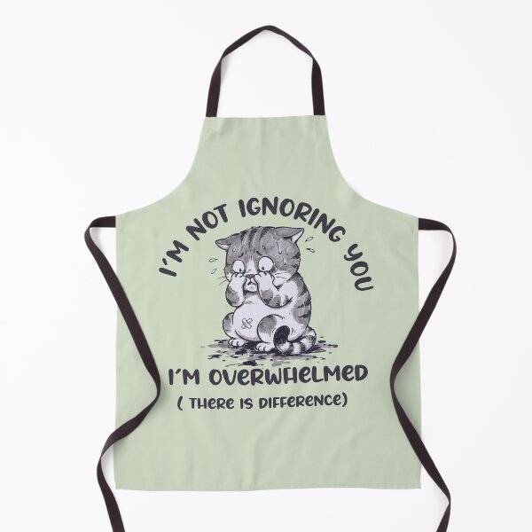 Item preview, I'm Not Ignoring You I'm Overwhelmed - Funny Anxious Cat Art designed and sold by AdyKurniawan.