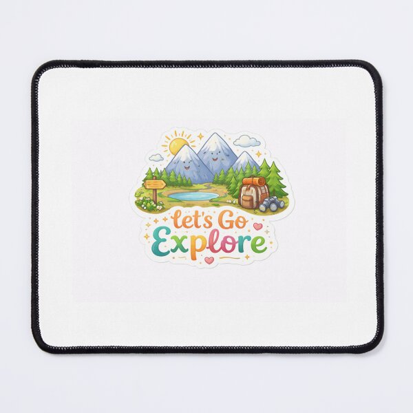 Item preview, Let’s Go Explore Cute Adventure Sticker designed and sold by Snark Studio.