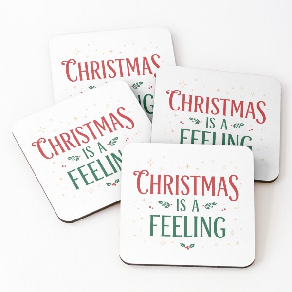 Item preview, Christmas Is a Feeling – Festive Holiday Typography Design designed and sold by Graphic Therapist.