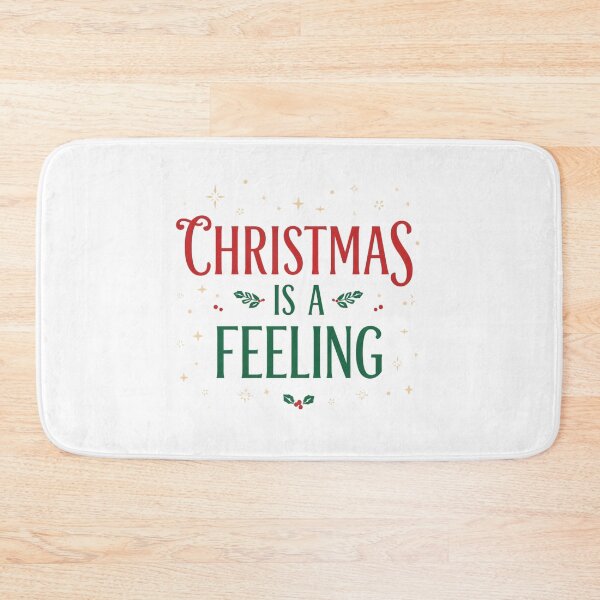Item preview, Christmas Is a Feeling – Festive Holiday Typography Design designed and sold by Graphic Therapist.
