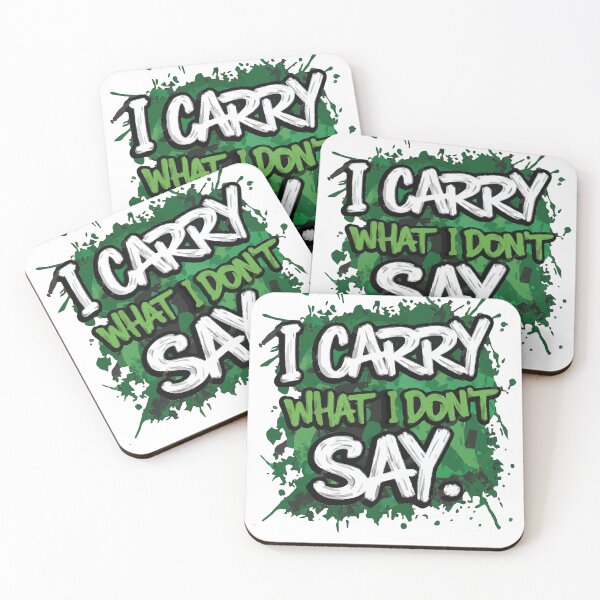 Item preview, I Carry What I Don't Say Street Art Quote designed and sold by Snout & Shout..