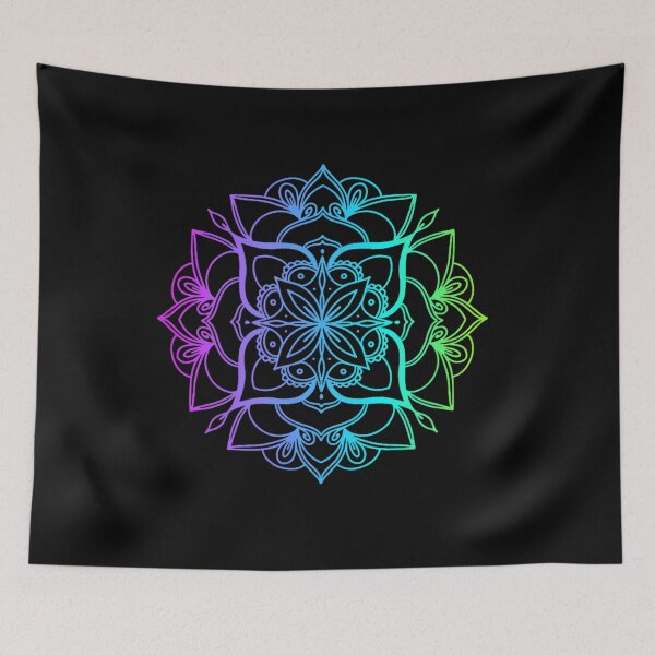 Item preview, Sacred Geometry Mandala Neon Line Art Design designed and sold by RobertGAkers.