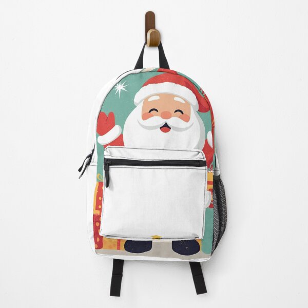 Item preview, Cheerful Santa Claus Surrounded by Gifts and Stars in a Festive Circular Frame designed and sold by KanDa-Shop.