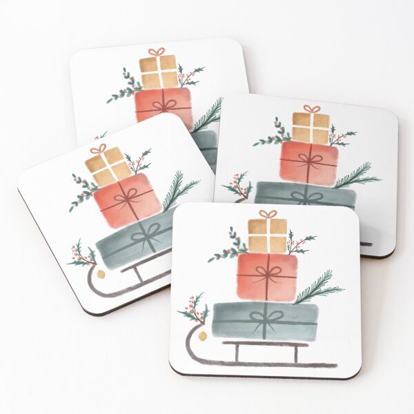Item preview, Watercolour gifts on sleigh  designed and sold by Aakanksha97.