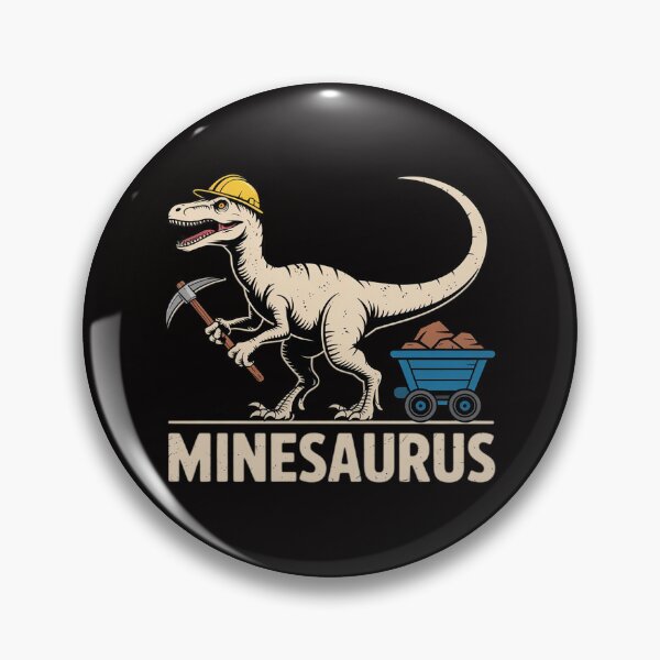 Item preview, Mine Dinosaur Gold Coal Miner Dinosaurs Mining T-Rex designed and sold by czechascheledu.