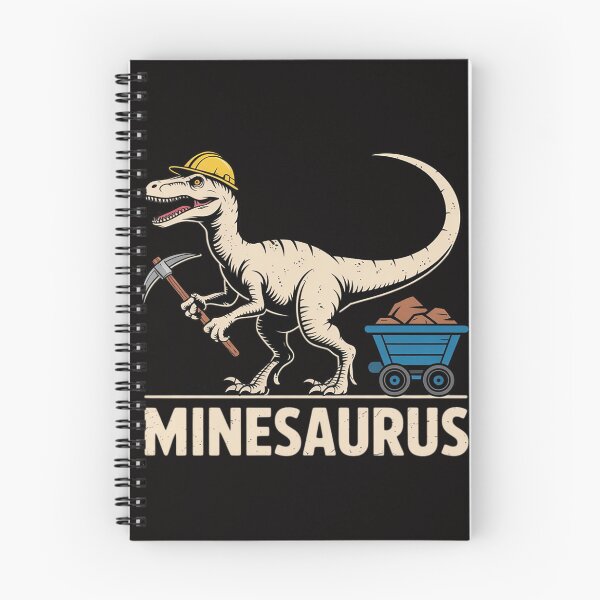 Item preview, Mine Dinosaur Gold Coal Miner Dinosaurs Mining T-Rex designed and sold by czechascheledu.