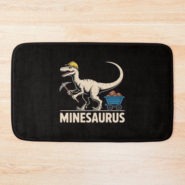 Item preview, Mine Dinosaur Gold Coal Miner Dinosaurs Mining T-Rex designed and sold by czechascheledu.