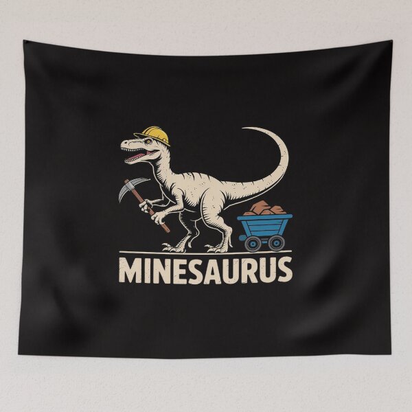 Item preview, Mine Dinosaur Gold Coal Miner Dinosaurs Mining T-Rex designed and sold by czechascheledu.