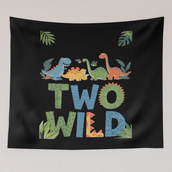 Item preview, Two Wild Two Rex Dinosaur T-rex Boy 2nd Birthday 2 Year Old T-Shirt designed and sold by Catharsiscath.
