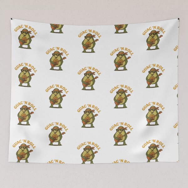 Item preview, Guac ’n Roll Funny Avocado Rock Design designed and sold by LaughLab Apparel.