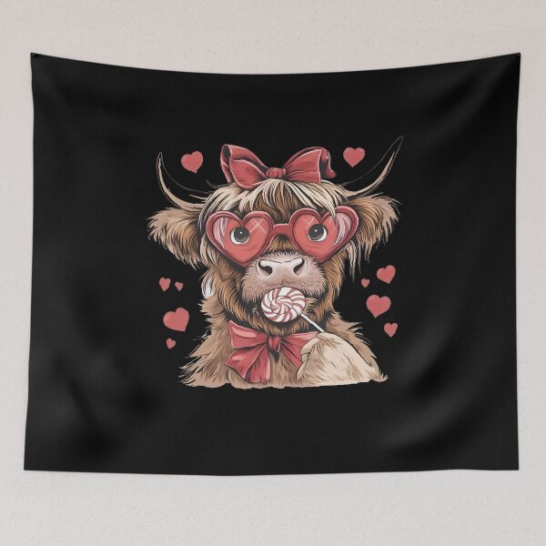 Item preview, Highland Cow Valentine designed and sold by Galkinanastasia.