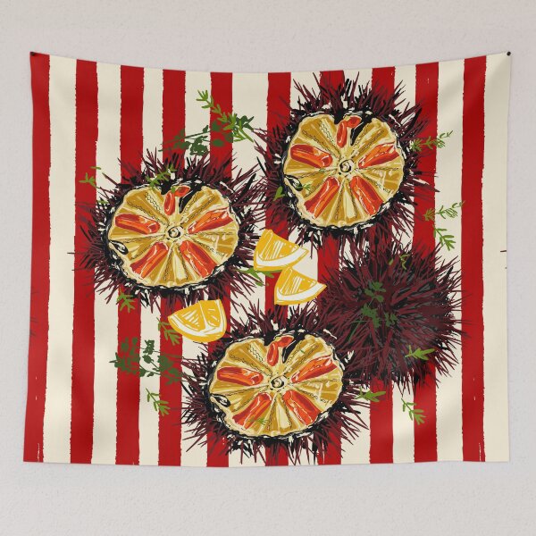 Item preview, Gourmet Sea Urchin Seafood Illustration designed and sold by MaiZephyr.