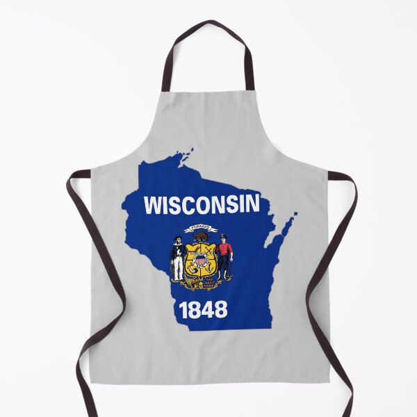 Item preview, Wisconsin Pride, State Flag & Silhouette Map Design designed and sold by mashmosh.