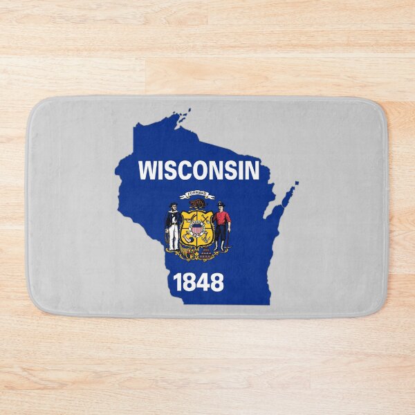Item preview, Wisconsin Pride, State Flag & Silhouette Map Design designed and sold by mashmosh.