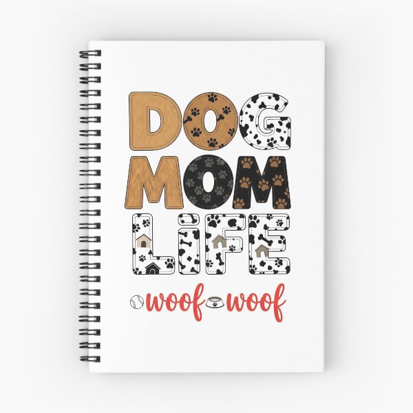 Item preview, "Dog Mom Life – Woof Woof" Pet Parent Typography Art – Canine Lover Design designed and sold by Luminari Creations.