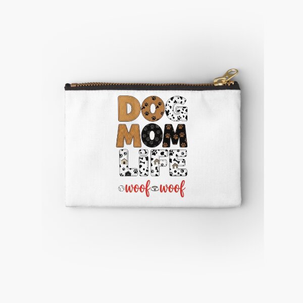 Item preview, "Dog Mom Life – Woof Woof" Pet Parent Typography Art – Canine Lover Design designed and sold by Luminari Creations.