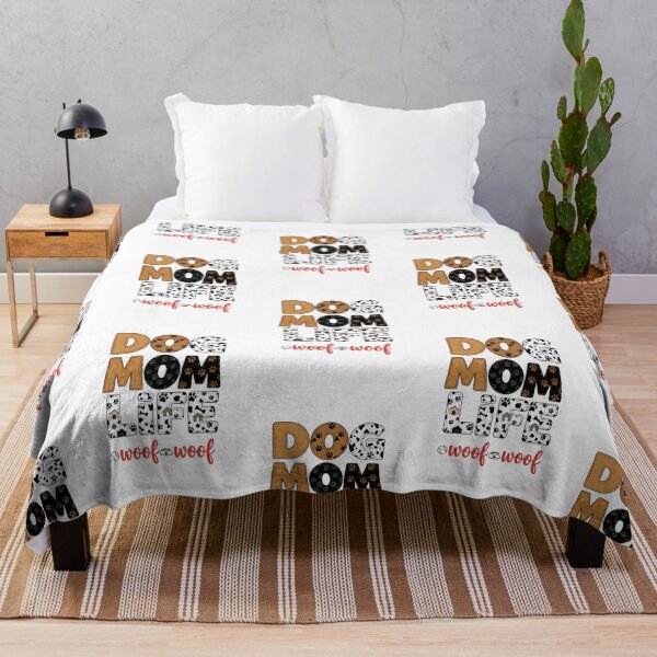 Item preview, "Dog Mom Life – Woof Woof" Pet Parent Typography Art – Canine Lover Design designed and sold by Luminari Creations.