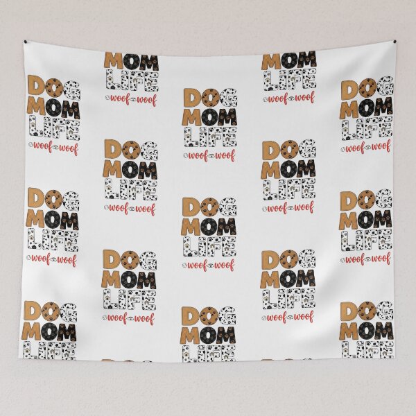 Item preview, "Dog Mom Life – Woof Woof" Pet Parent Typography Art – Canine Lover Design designed and sold by Luminari Creations.