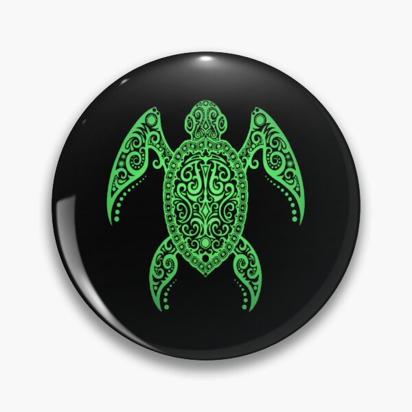Item preview,  Tribal Sea Turtle with Polynesian Patterns in Emerald Green designed and sold by zoughlal.
