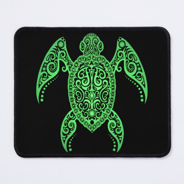 Item preview, Tribal Sea Turtle with Polynesian Patterns in Emerald Green designed and sold by zoughlal.
