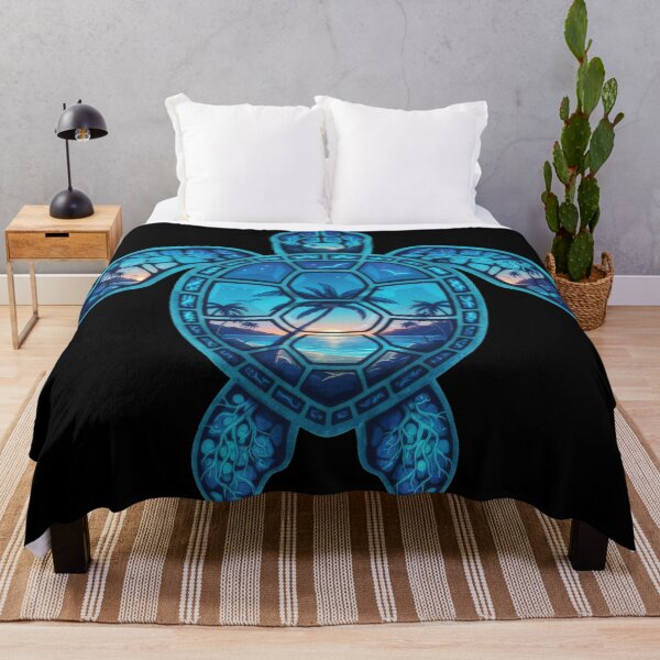 Item preview, Tropical Paradise Sea Turtle with Beach Sunset and Palm Trees designed and sold by zoughlal.