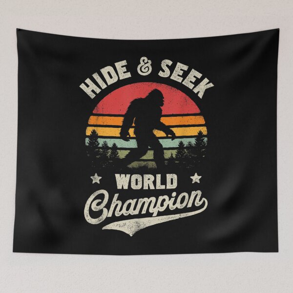Item preview, Bigfoot Hide And Seek World Champion Sasquatch Retro designed and sold by HeatherJanis.
