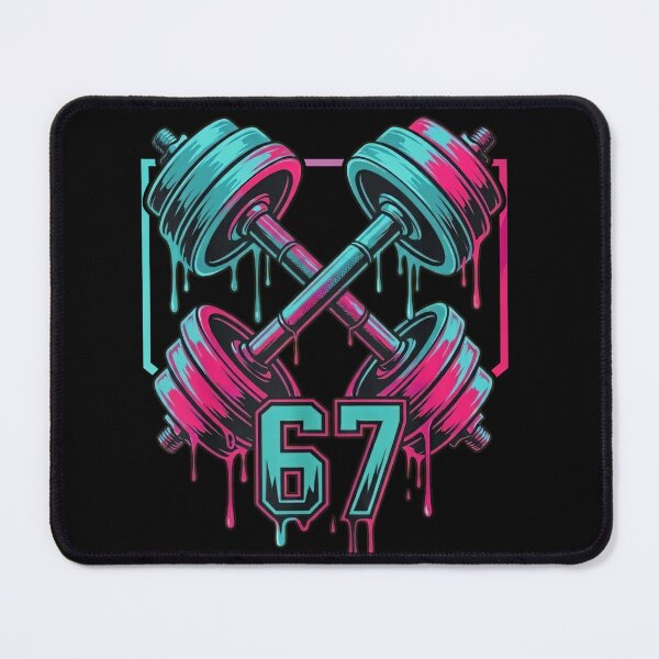 Item preview, Retro Dripping Dumbbells Gym 67 Tee designed and sold by LashondaGreen89.