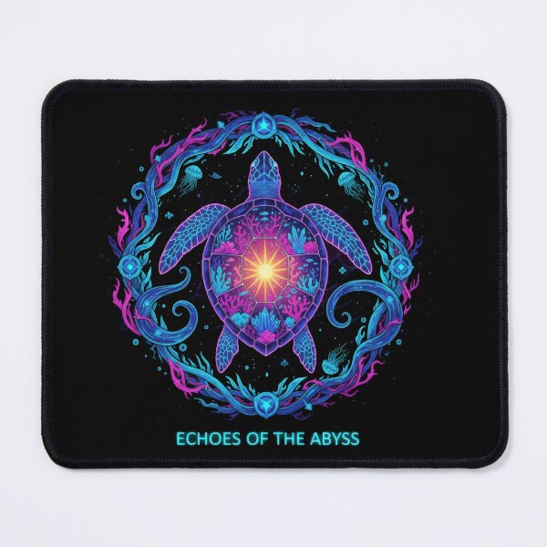 Item preview, Echoes of the Abyss Mystical Sea Turtle with Radiant Center designed and sold by zoughlal.