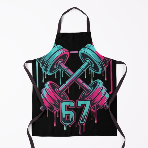 Item preview, Retro Dripping Dumbbells Gym 67 Tee designed and sold by LashondaGreen89.