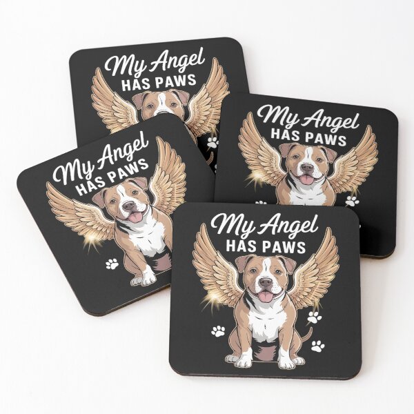 Item preview, My Angel Has Paws Pitbull Memorial Dog Angel Wings  designed and sold by FadeOfThrone.