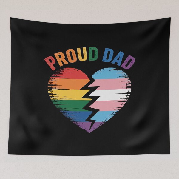 Item preview, Funny Father's Day Proud Dad Transgender Gay Rainbow LGBT designed and sold by HORIZBoutique.