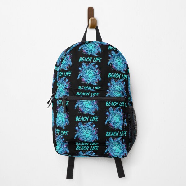 Item preview, Neon Beach Life Sea Turtle with Bioluminescent Coral and Jellyfish designed and sold by zoughlal.
