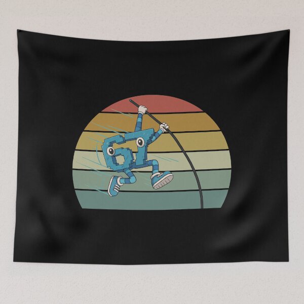 Item preview, Retro Pixel Number 64 Pole Vault Cartoon Tee designed and sold by LashondaGreen89.