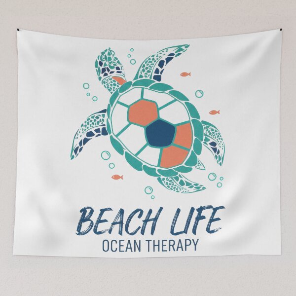 Item preview,  Beach Life Ocean Therapy Simple Geometric Sea Turtle Design designed and sold by zoughlal.