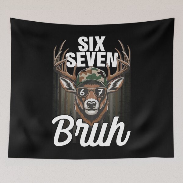 Item preview, Camouflage Deer Antlers Six Seven Bruh Shirt designed and sold by LashondaGreen89.