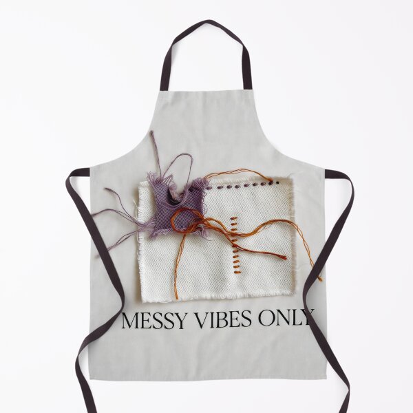 Item preview, Messy Vibes Only Textile Art with Frayed Threads and Minimalist Patchwork Expression designed and sold by SplashTastic.