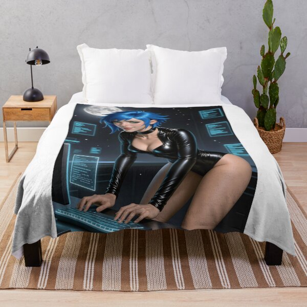Item preview, Cipher newmoon hacker in black suit typing code designed and sold by CathryneDelamort.