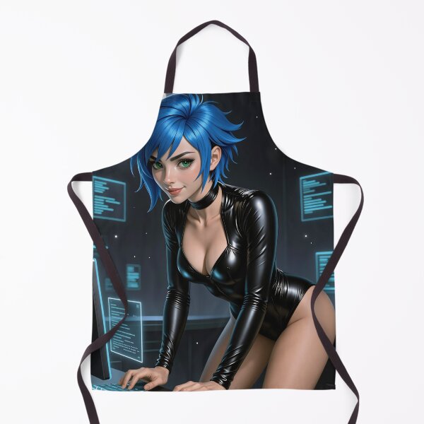 Item preview, Cipher newmoon hacker in black suit typing code designed and sold by CathryneDelamort.