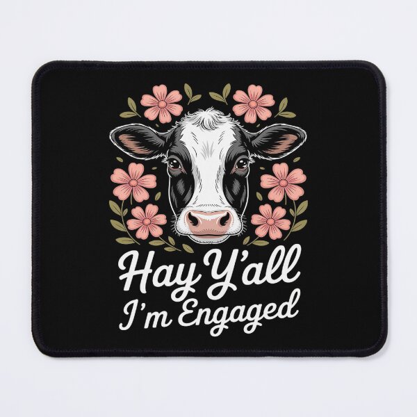Item preview, Funny Hay Y'all I'm Engaged Cow Couples Proposed Engagement designed and sold by HORIZBoutique.