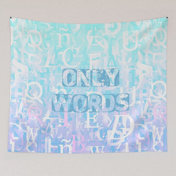Item preview, Blue Background with type leters and only words designed and sold by AlbertoRuiZ.