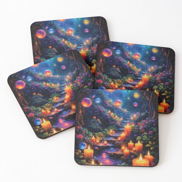 Item preview, Candle Path in the Magical Starry Forest designed and sold by Mianku | Für das Leben.