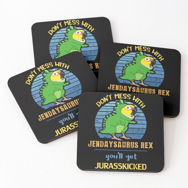 Item preview, Jurasskicked jenday Conure Dinosaur Doodle designed and sold by FandomizedRose.