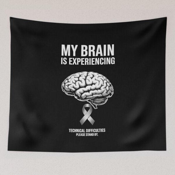 Item preview, Brain Cancer Warrior Chemo Gray Awareness Ribbon designed and sold by KonopikaaArt.