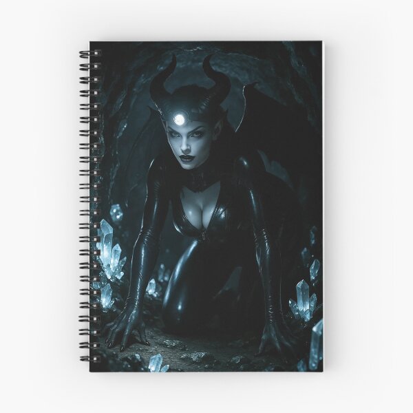 Item preview, Demoness headlamp black latex suit crystal cave designed and sold by CathryneDelamort.