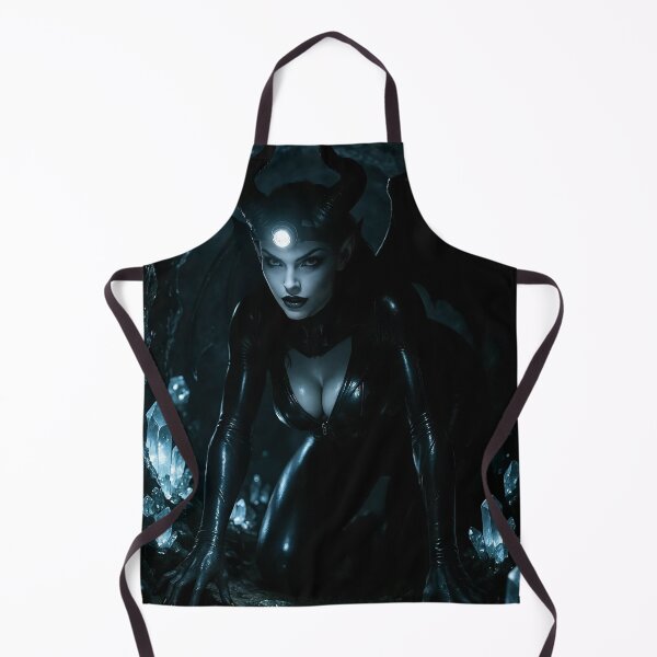 Item preview, Demoness headlamp black latex suit crystal cave designed and sold by CathryneDelamort.