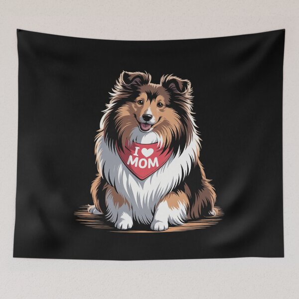 Item preview, Womens I Love Mom Shetland Sheepdog Lover Dog Mother's Day designed and sold by GaryPacheco6.
