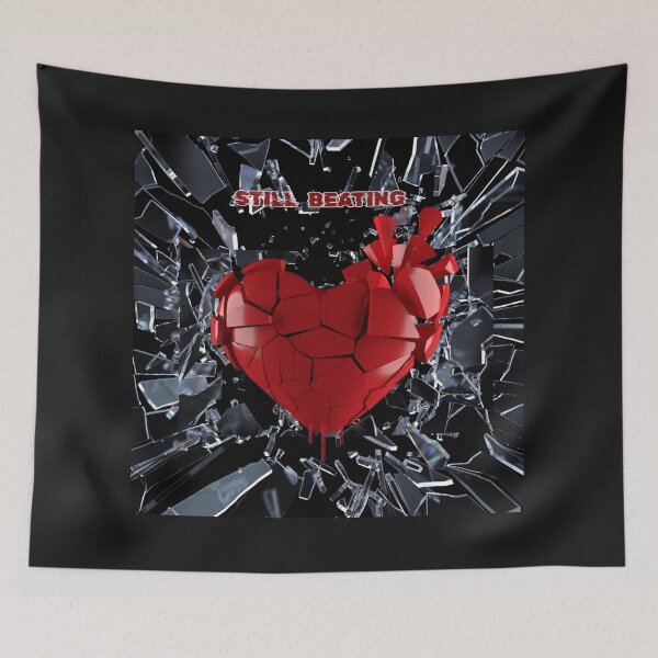 Item preview, Still Beating – Broken Heart Dark Emo Aesthetic Artwork designed and sold by glowtrendz.