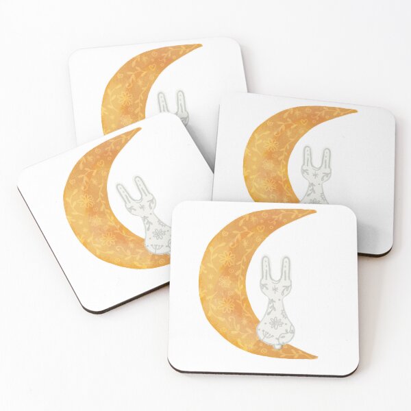 Item preview, Moon rabbit, moon bunny, symbolic animals, plant patterns and the moon designed and sold by Dormitria.