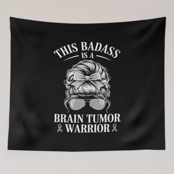 Item preview, Messy Bun Brain Tumor Warrior Meningioma Brain Tumor designed and sold by KonopikaaArt.