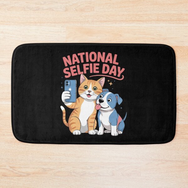 Item preview, National Selfie Day Cat And Dog Take A Selfie Together designed and sold by FadeOfThrone.